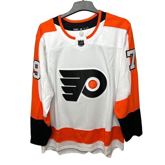 Adidas NHL Philadelphia Flyers Carter Hart #79 Hockey Jersey Mens Size 54 - Picture 4 of 16